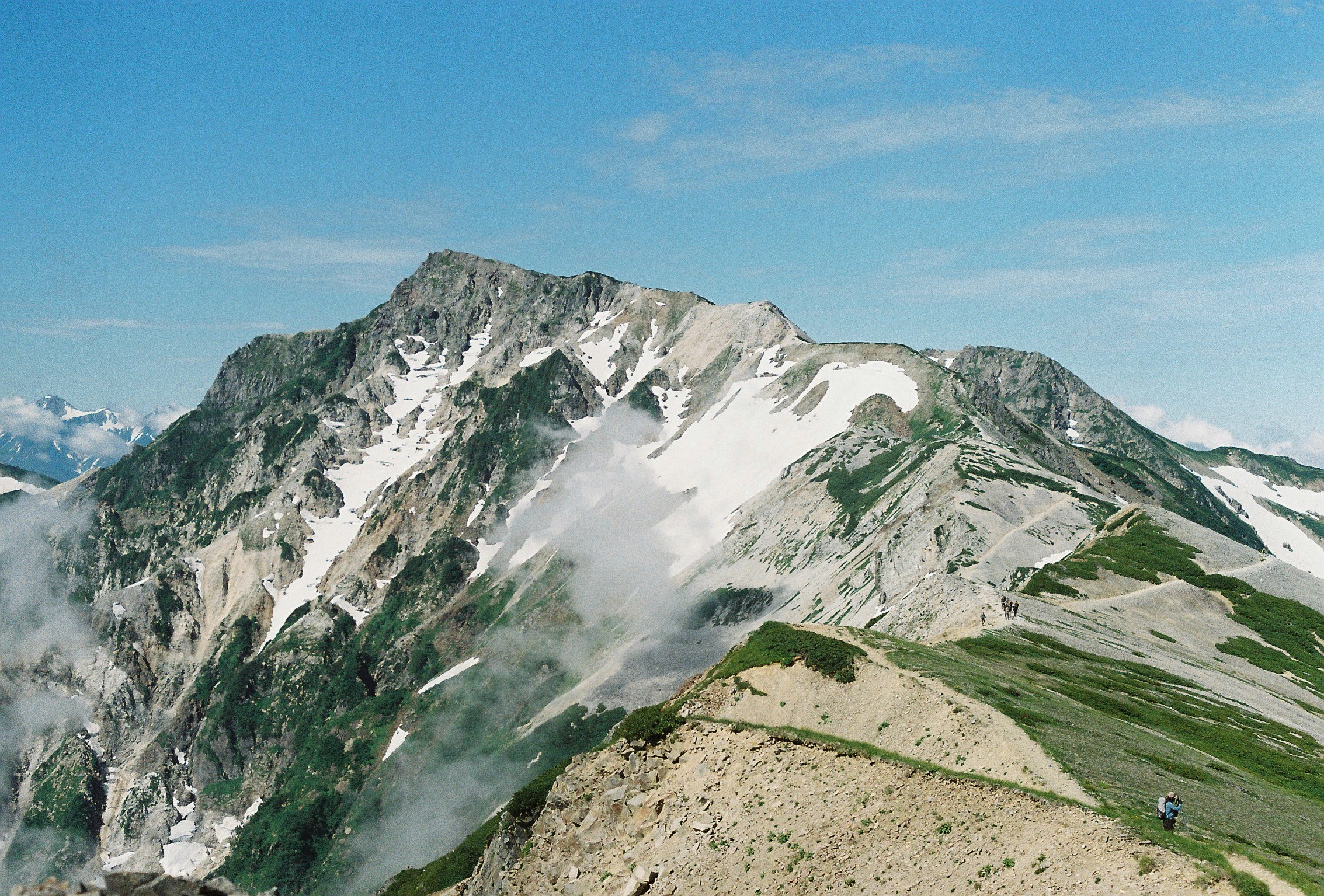 白馬岳の稜線